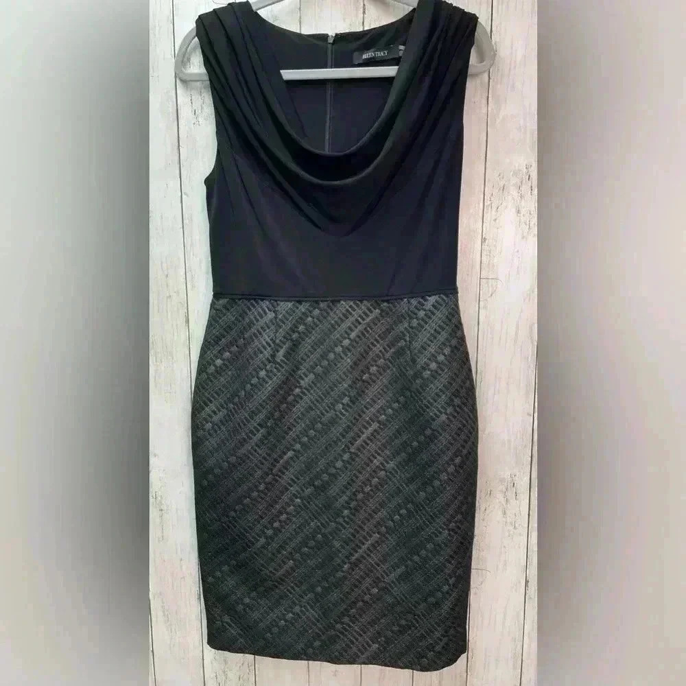 Ellen Tracy Black/Gray Dress size 10 cocktail/going out/special occasion